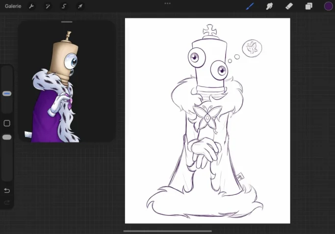 Kinger idle sprite sketch