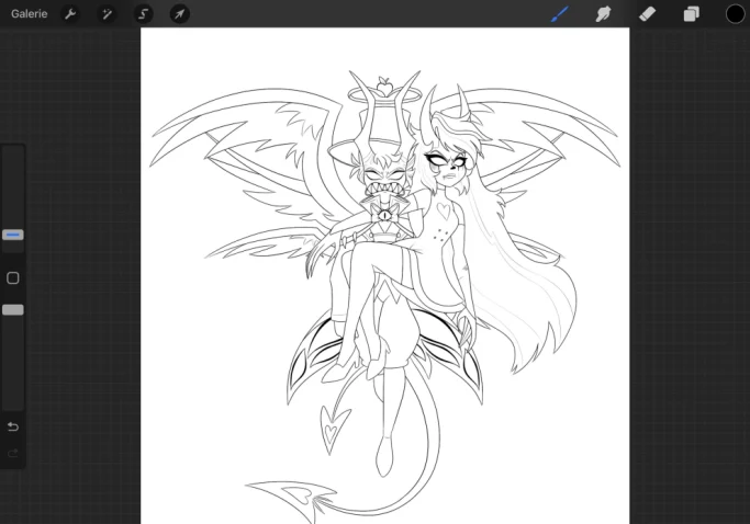 Linework redraw - Lucifer and Charlie